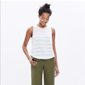 Madewell linen allegro top in stripe